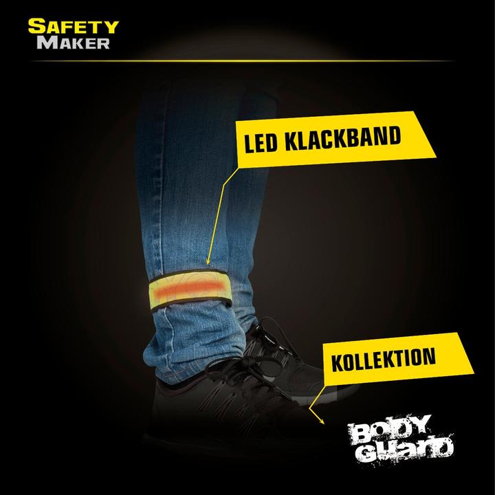 Produktbild SafetyMaker LED Klackband gelb