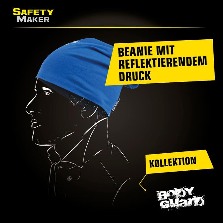 Produktbild SafetyMaker Wende Beanie reflektierend blau/silber