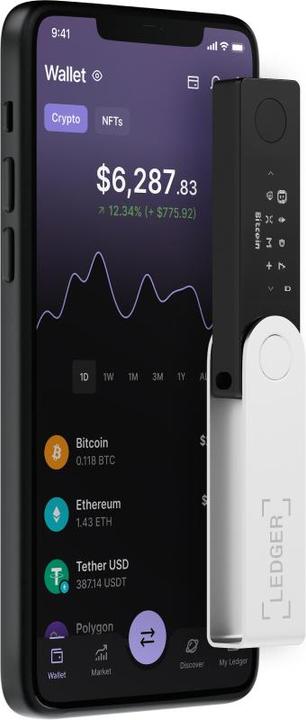 Image du produit Ledger Nano X - Noir onyx (Lithécoïne, Zcash, Se dépêcher, Bitcoin, Vertcoin, Neo, éther, Ubiq, Ethereum Classic, Bitcoin cash, Stellaire, Komodo)