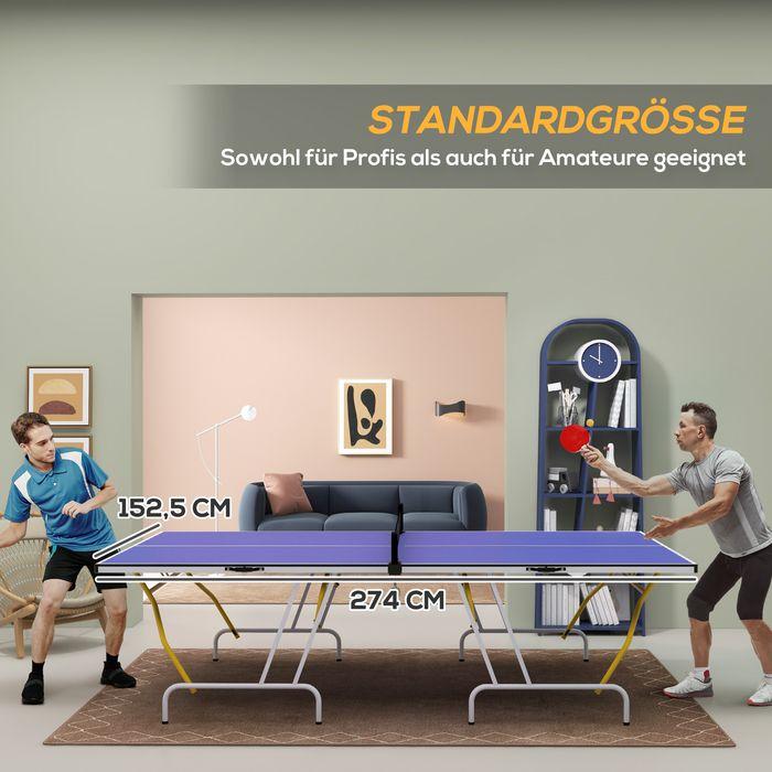 Immagine prodotto Swisshandel24 Tischtennisplatte klappbar, 2 Schläger, 3 Bälle, Blau