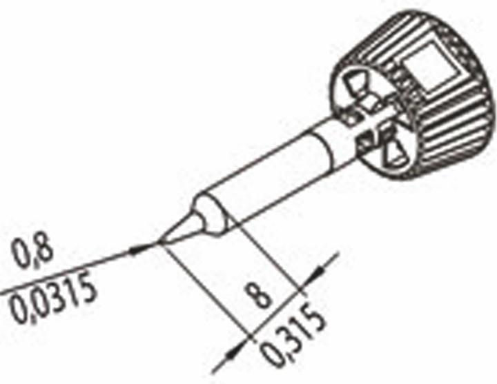 0142PDLF08/SB Soldering tip Tip size 0.80 mm Contents 1 pc. (Soldering tip)