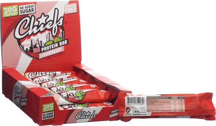 Produktbild Chiefs Protein Bar (Erdbeere, 12 Stk., 660 g)