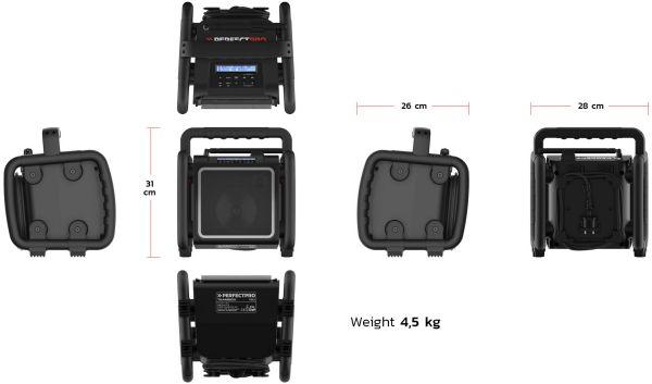 Actual product image PerfectPro DAB+ Radio TEAMBOX Black (FM, DAB+, Bluetooth)