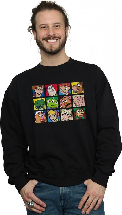 Actual product image Disney Mens Toy Story Character Squares Sweatshirt (XXL)