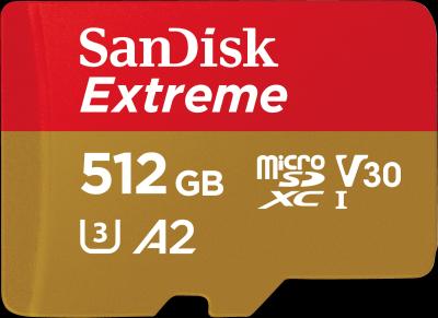 Image du produit SanDisk Extreme UHS-I V30 (512 Go, microSDXC, U3, UHS-I)