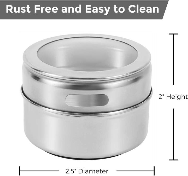 Produktbild Aiyola Magnetisches Gewürzdosen-Set (12 Stück)
