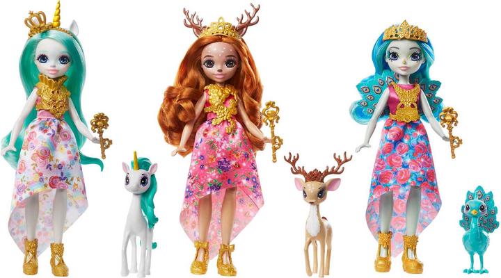 Produktbild Enchantimals Royals Königin Paradise Puppe (20 cm) & Pfau Rainbow