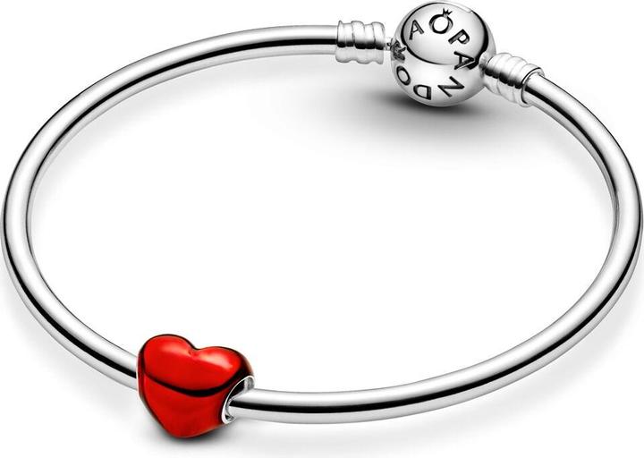 Produktbild Pandora Rotes Metallic Herz Charm (Silber 925, Emaille)