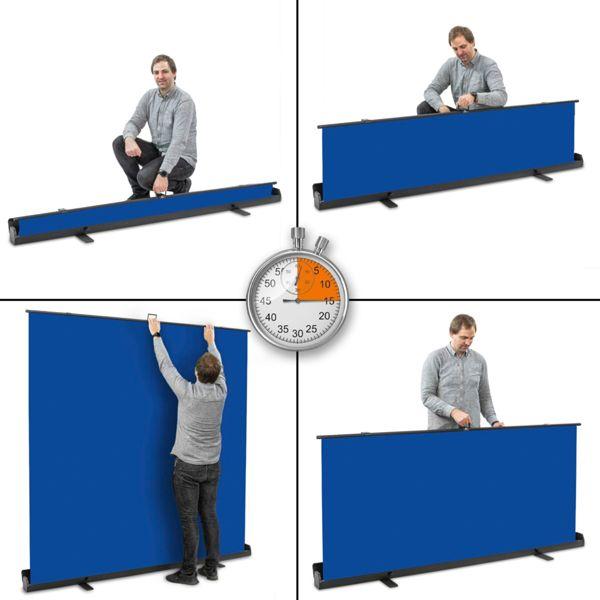 Actual product image Walimex pro Roll-up panel background blue 210x220 (220 cm, 220 cm)