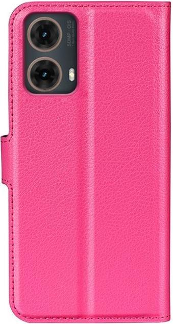 Actual product image MU Classic Litchi Leather Bookcover Series (Motorola Moto G85)