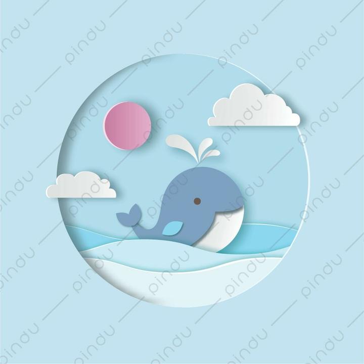 Image du produit Pindu Toile 3D Baleine (30 x 30 cm)