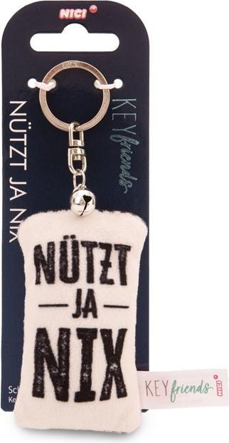 Immagine prodotto Magni NICI Schlüsselanhänger Mini Plüschkissen Nützt ja nix mit Glöckchen 8cm