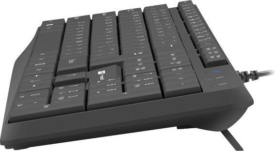Actual product image Genesis NATEC Keyboard Nautilus US slim black (Eng. Int., Cable)