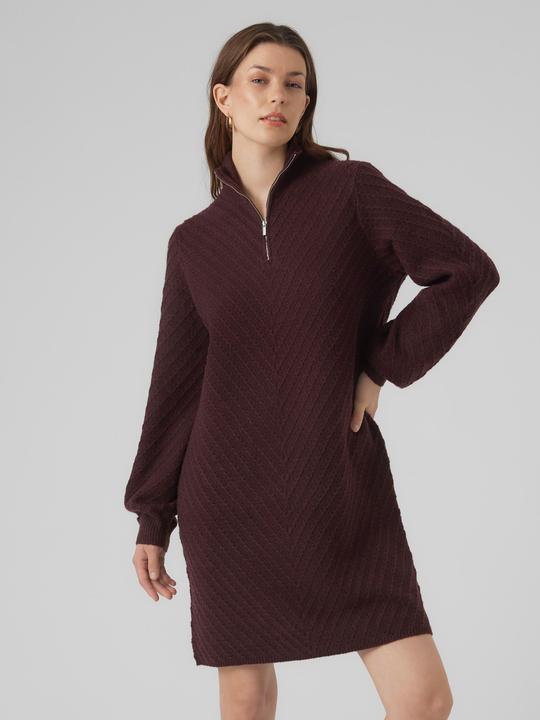 Produktbild Vero Moda VMANJASTINNA HIGHNECK ZIP DRESS GA EXC Strickkleid (M)