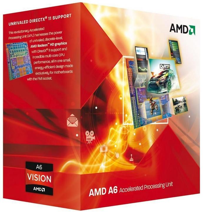 AMD A6-3500 Apu, 3c/3t (FM1, 2.10 GHz, 3 -Core)