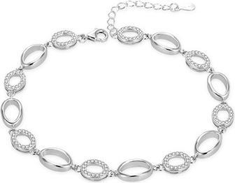 Agato Fashionable silver bracelet with zircons AGB775/21