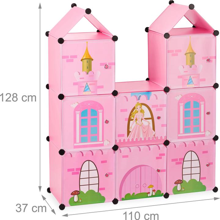 Image du produit Relaxdays Étagère de rangement Castle à emboîtement