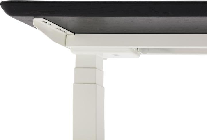 Actual product image Oakywood Standing Desk wooden table with height adjustment - solid wood - Black / 140x70 / White -