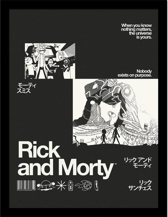 Produktbild Rick And Morty Eingerahmter Druck Nobody Exists On Purpose (40 x 30 cm)