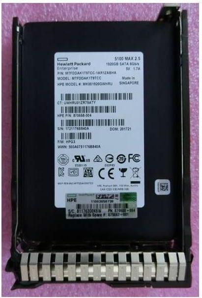 HPE SSD 1.92TB 6G SATA MU SFF (1920 Go, 2.5")