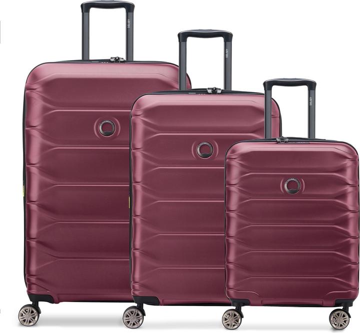 Delsey Meteor 4 Rollen Kofferset 3-teilig mit Dehnfalte (215 l, XL (ab 115l))