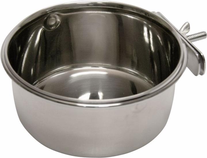 Kerbl Stainless steel bowl with screw fixing for rodents (0.60 l)