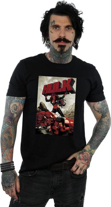 Actual product image Mens Red Hulk Cover T-Shirt (L)