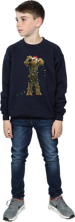 Actual product image Star Wars Boys Chewbacca Christmas Lights Sweatshirt (104)