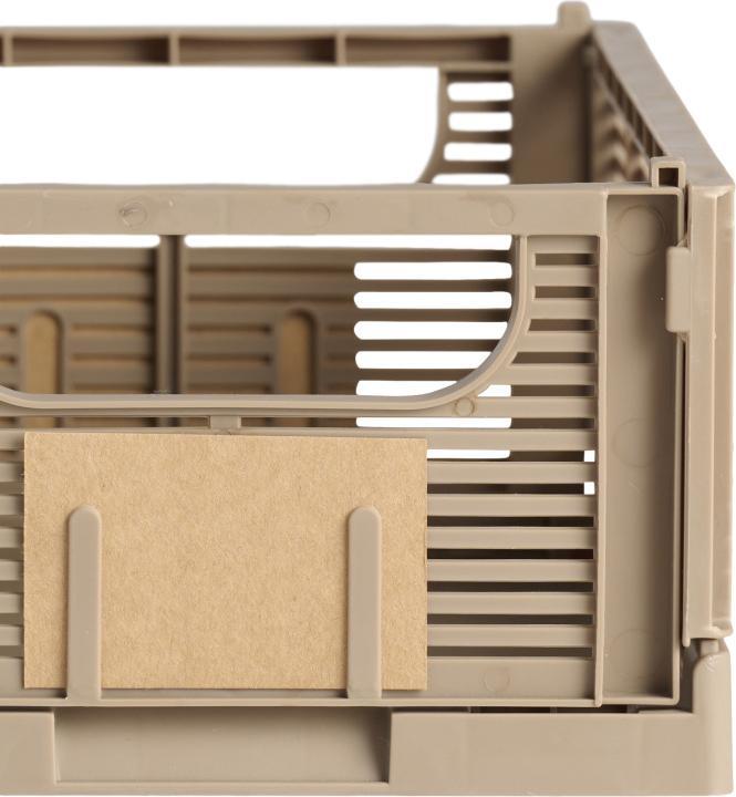 Actual product image Schou Storage Box DELUXE foldable, recycled Plastic, M 2pcs Brown (5 x 17 x 25 cm, 3.30 l)