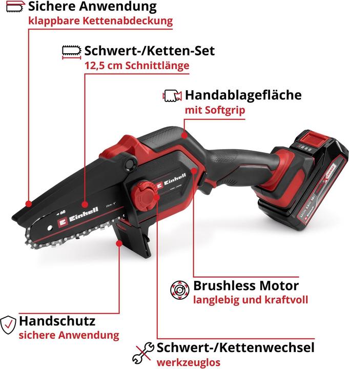Immagine prodotto Einhell Akku-Astkettens?ge GE-PS 18/15 Li Bag Kit (Sega a catena a batteria)