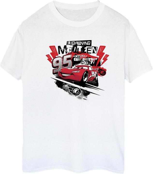 Immagine prodotto Disney Cars Lightning McQueen Collage Maglietta Ampia Donna (XL)