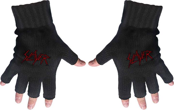Actual product image Slayer Unisex Adult Logo Scratch Fingerless Gloves (One size)