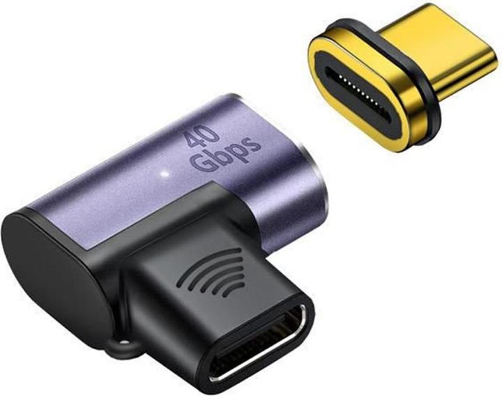 Produktbild MicroConnect Magnetic USB-C Adapter 90 (USB Typ-C, 12.10 cm)