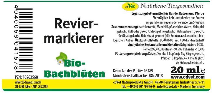 Image du produit cdVet Marqueur de territoire bio aux fleurs de ruisseau (1 pcs, 60 g)