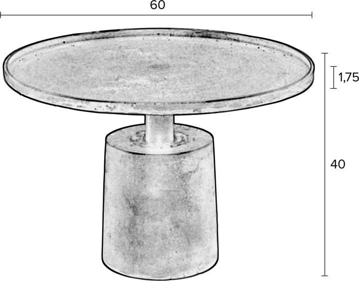 Actual product image White Label Living Table (60 x 60 x 40 cm)