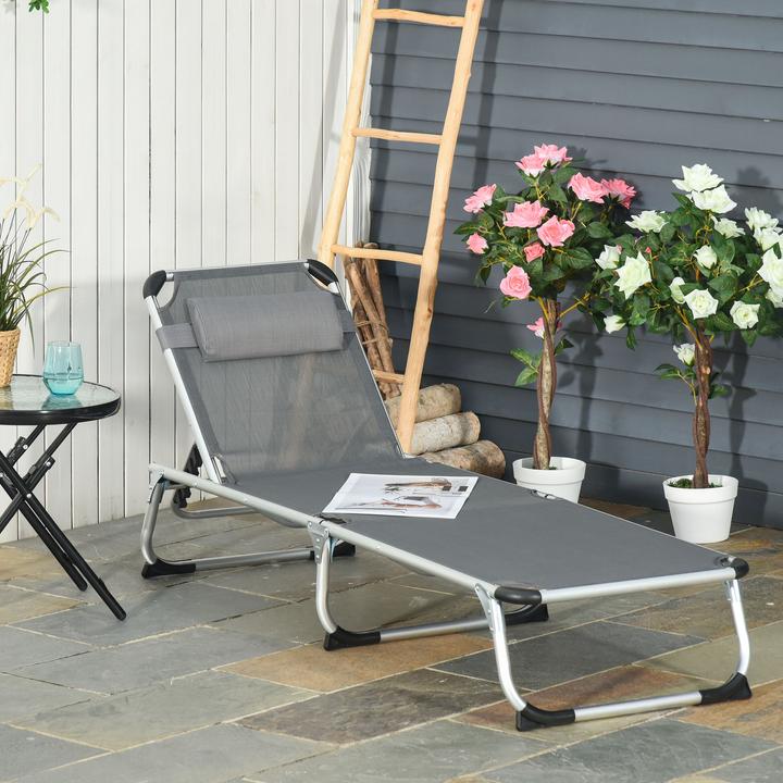 Produktbild Outsunny Gartenliege 5-stufig verstellbar (80 cm)
