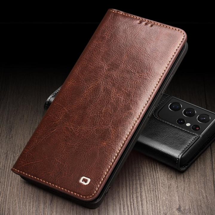 Image du produit QiAlino Fourre Flip cuir véritable (Samsung Galaxy S24+)