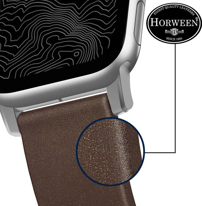 Produktbild Nomad Modern Connector Strap (44 mm, Edelstahl, Leder, Apple Watch Series 6, Apple Watch Series 5, Apple Watch SE, Apple Watch Series 4)