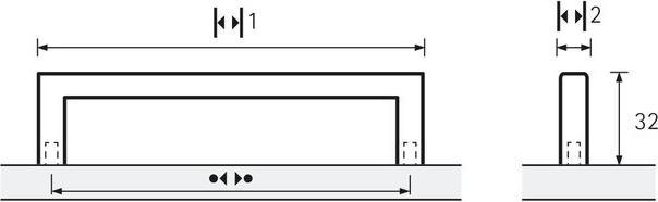 Immagine prodotto Hettich Griff Anzio Edelstahl gebürstet L 204 LA 192 mm