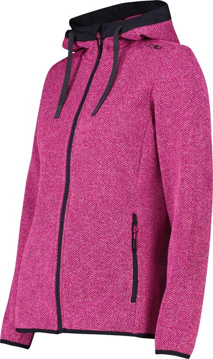 Actual product image CMP Campagnolo Women's Jacquard Knitted Jacket Fix Hood (44, XL)
