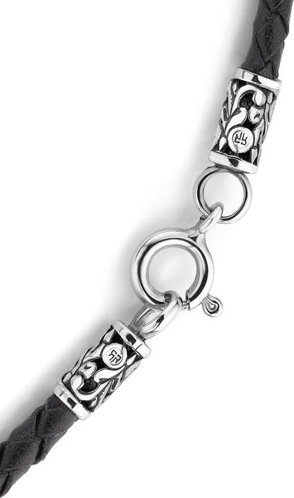 Produktbild Rebel & Rose NL024-S-70 Royal Crown Unisex Halskette 70cm (Leder, 925er Silber, 50 cm)