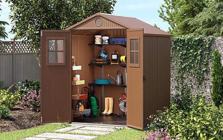 Actual product image Keter Darwin 6x6 Brown With Windows