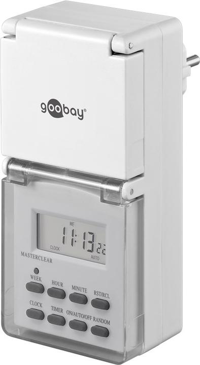Produktbild Goobay Digitale Zeitschaltuhr IP44, 2 Stück, Weiss