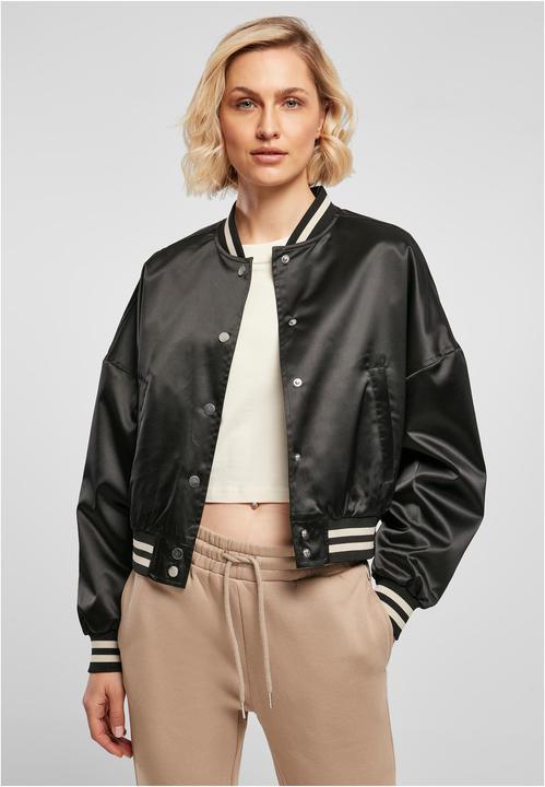 Actual product image Urban Classics College jacket Ladies Short Oversized Satin - 100945 (L)