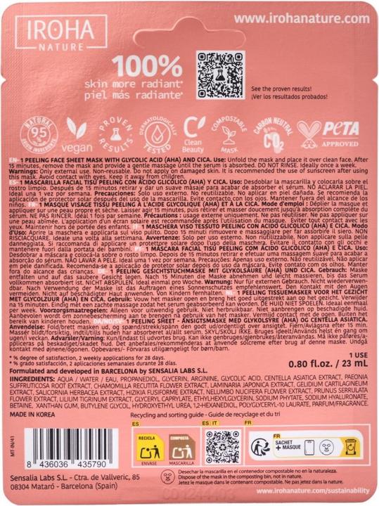 Produktbild Iroha Nature Nature - Tissue Face Mask Brightening (20 ml)