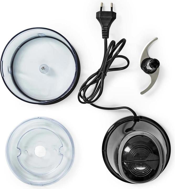 Actual product image Nedis KAMC200CBK Food Chopper 260 W 0.5 l Plastic 2 Speed Turbo Function (500 ml, 260 W)