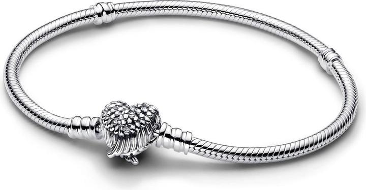 Produktbild Pandora Flügel Herzverschluss Schlangen Gliederarmband (21 cm, Silber 925)