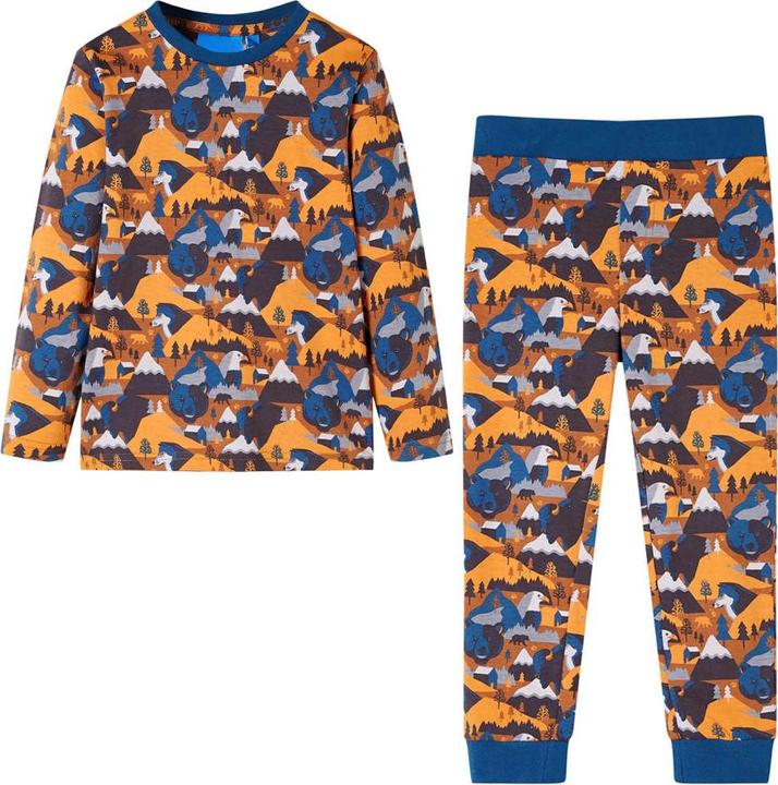 Produktbild VidaXL Kinderpyjama mit Langen Ärmeln Cognac 116,Material: 100 (116)