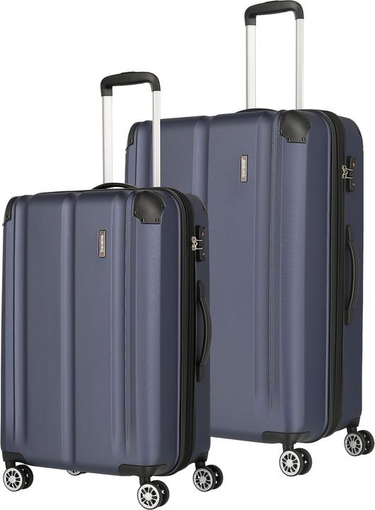 Immagine prodotto Travelite Set di valigie 2 pezzi navy (194 l, M (50 - 90l), L (90 - 115l))
