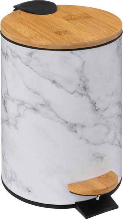 Image du produit JTI Poubelle à pédale de salle de bains - imitation marbre